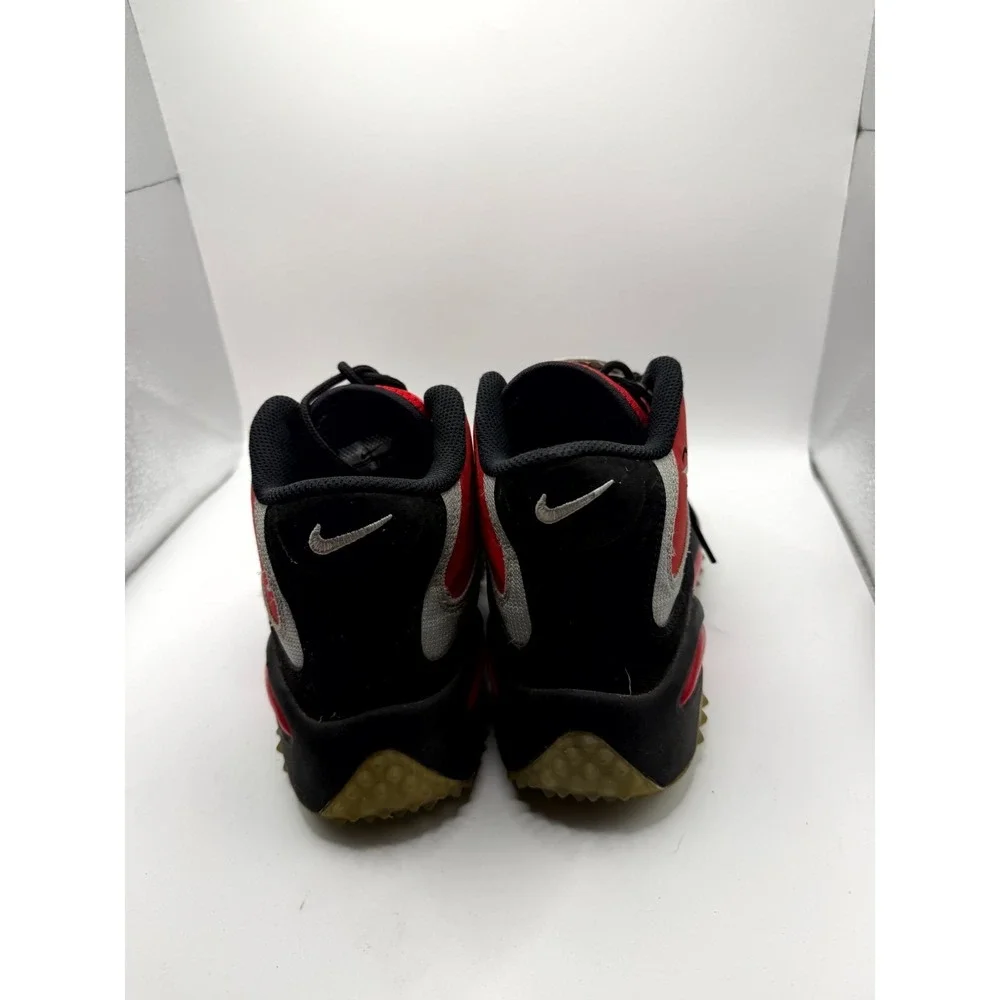 Nike Air Zoom Turf 643230-600 Boys 7 Sneaker Fire Red Black‎ Nubuck Racing Shoes